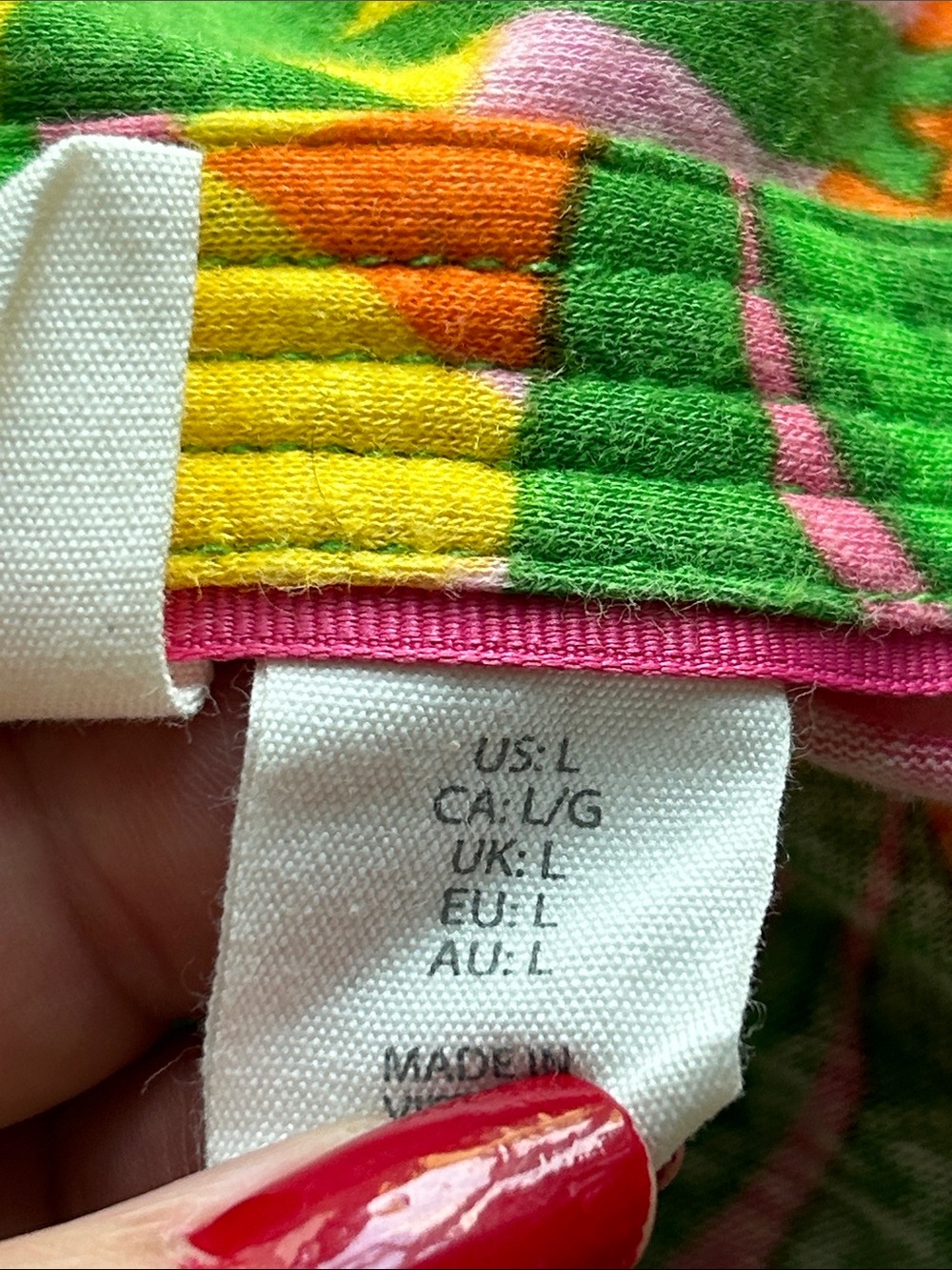 C&C California Green Yellow Pink Tropical Shirt Dress - Picture 8 of 8